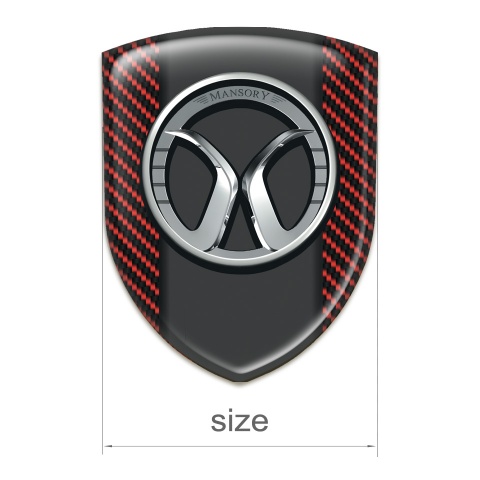 Mansory Self Adhesive Car logo Emblem Red Carbon Model 