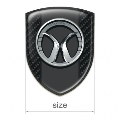 Mansory Car Interior Badge Dark Carbon Model 
