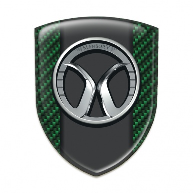 Mansory Silicone Car Decal Badge Green Carbon Model 