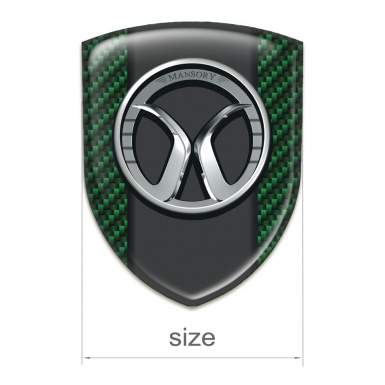 Mansory Silicone Car Decal Badge Green Carbon Model 