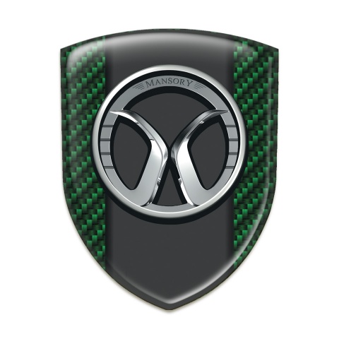 Mansory Silicone Car Decal Badge Green Carbon Model 