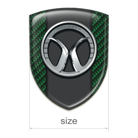 Mansory Silicone Car Decal Badge Green Carbon Model 