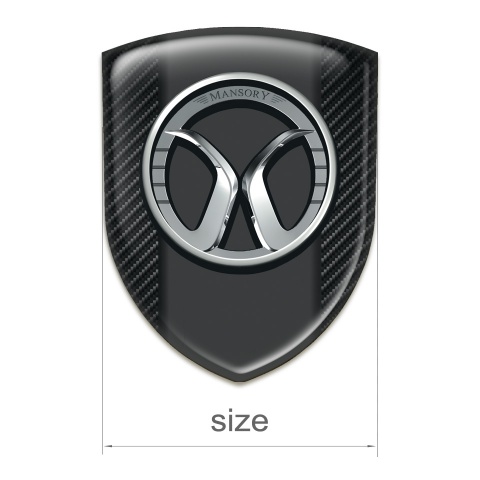 Mansory Silicone Badge Black Fibers Model 