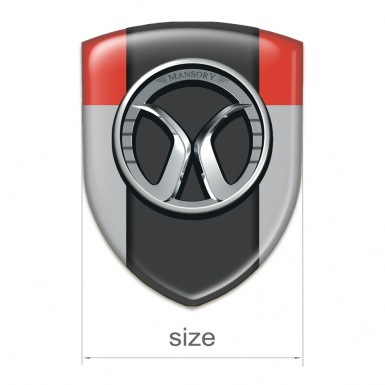 Mansory Car Accessories Badge Grey Red Model 