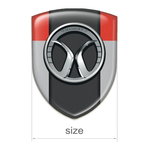 Mansory Car Accessories Badge Grey Red Model 