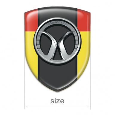 Mansory Car Interior Badge Yellow Red model 