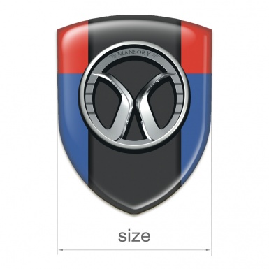Mansory Silicone Car Decal Badge Blue Red Model 
