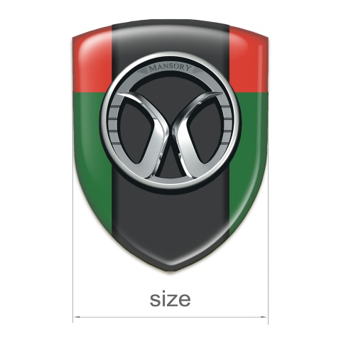 Mansory Silicone Badge Green Red Model 