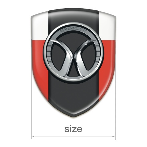 Mansory Auto Emblem red White Model 