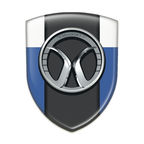 Mansory Emblem Badge Logo Blue White Model 