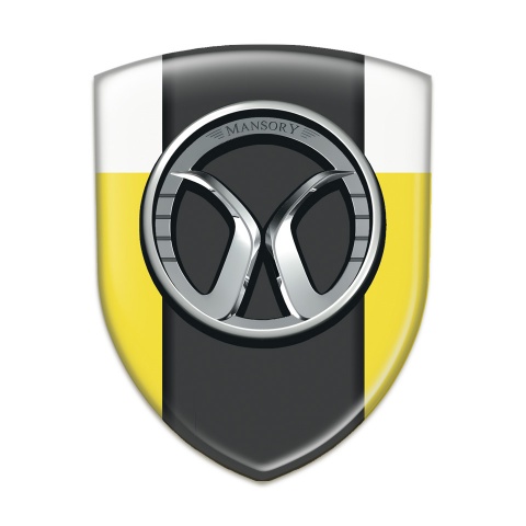 Mansory Logo Emblem Yellow White Model 