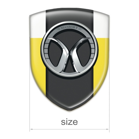 Mansory Logo Emblem Yellow White Model 
