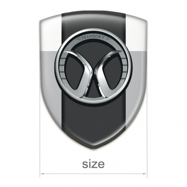 Mansory Tuning Emblem Grey White Model 