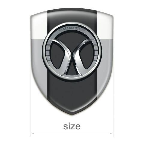 Mansory Tuning Emblem Grey White Model 