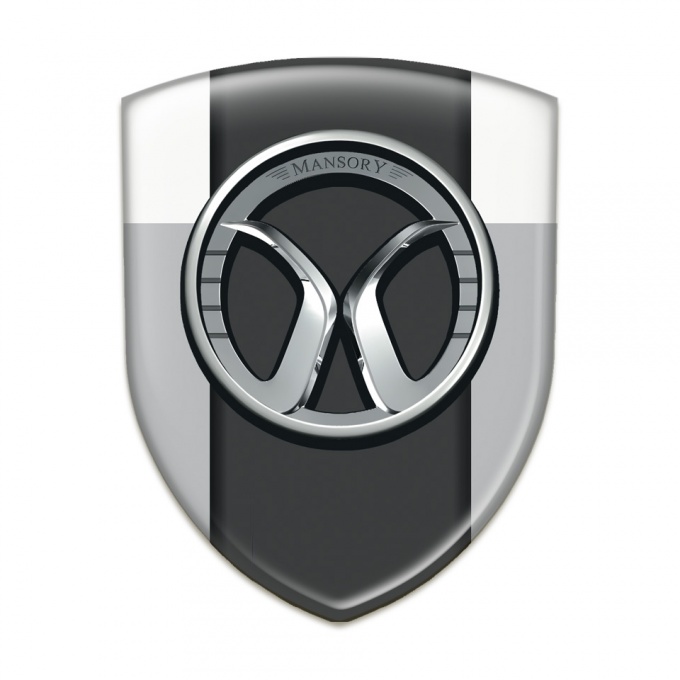 Mansory Tuning Emblem Grey White Model 