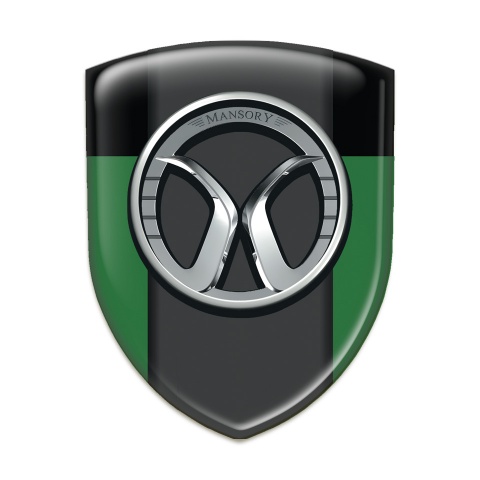 Mansory Self Adhesive Emblem Logo Green Black Model 