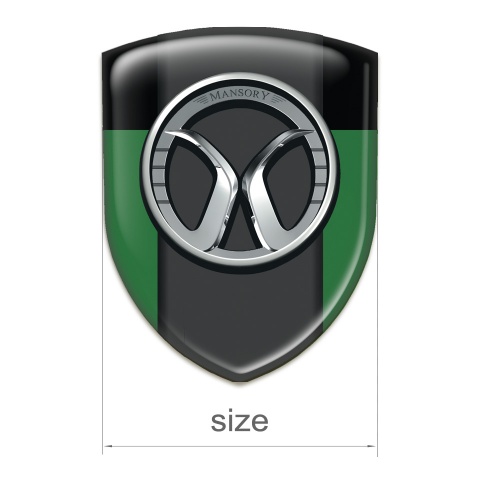 Mansory Self Adhesive Emblem Logo Green Black Model 