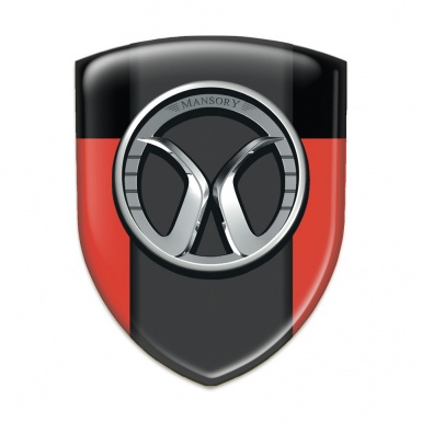 Mansory Domed Emblem red Black Model 