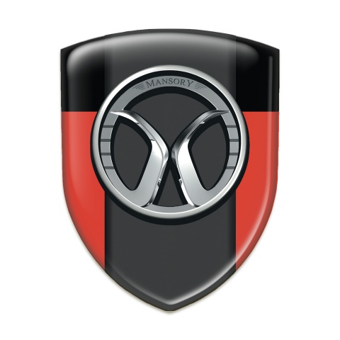 Mansory Domed Emblem red Black Model 