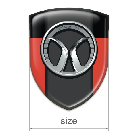 Mansory Domed Emblem red Black Model 