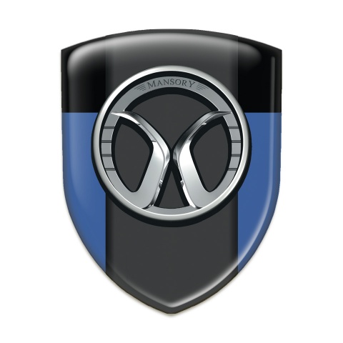 Mansory Silicone Emblem Blue Black Model 