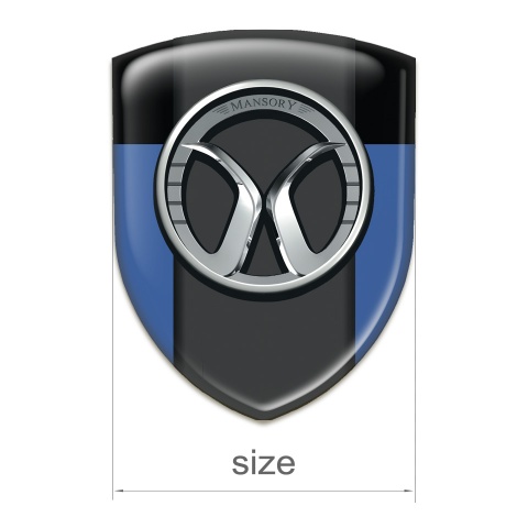 Mansory Silicone Emblem Blue Black Model 