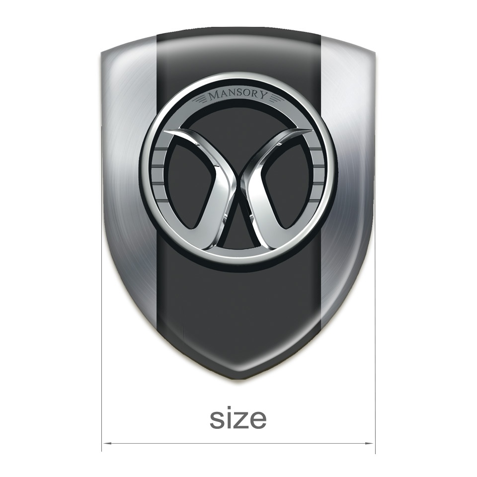 Mansory Tuning Badge Premium Quality Silver Model | Domed Emblems ...