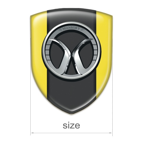 Mansory Silicone Car Decal Badge Yellow model 