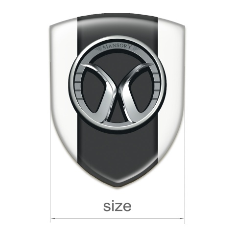 Mansory Silicone Badge Racing Edition White Model 