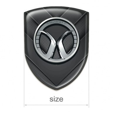 Mansory Auto Emblem Black V Shape Details model 