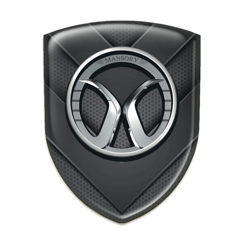 Mansory Auto Emblem Black V Shape Details model 