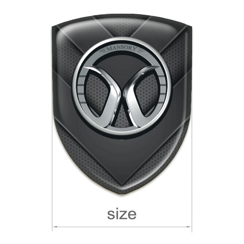 Mansory Auto Emblem Black V Shape Details model 