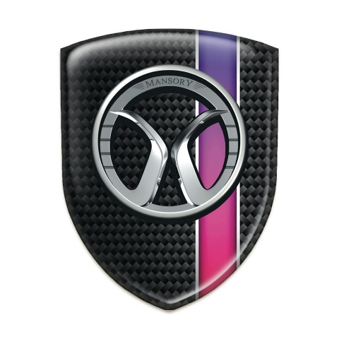 Mansory Logo Emblem Black with Purple Band Model 