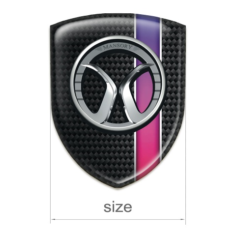 Mansory Logo Emblem Black with Purple Band Model 