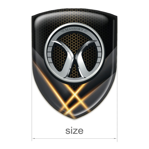 Mansory Self Adhesive Emblem Logo Orange Lights Effect 