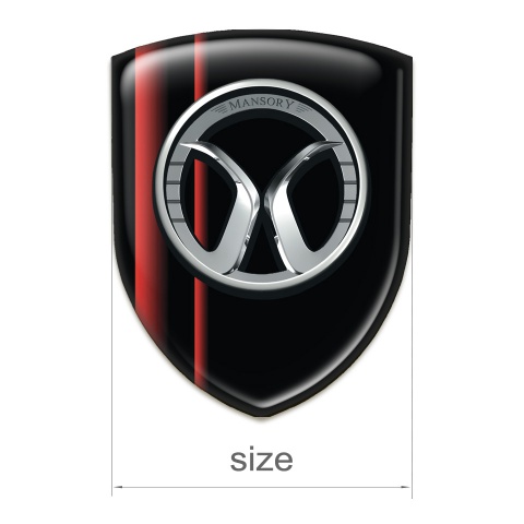 Mansory Resin Sticker Black with red Lines Model 