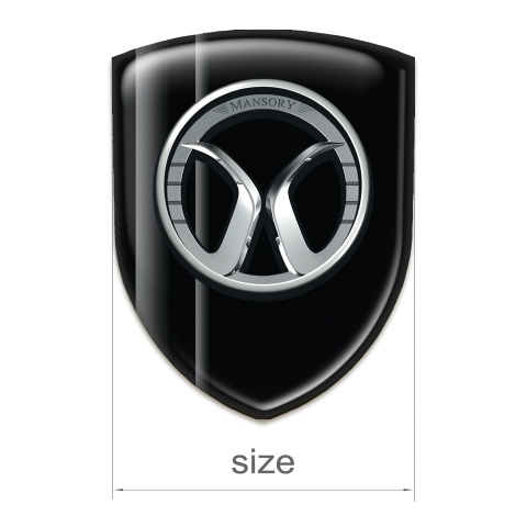 Mansory  Emblem Exterior Black with Grey Lines Details 