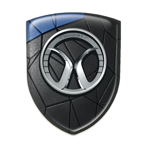 Mansory Silicone Car Decal Badge Blue Black Mosaic Model 