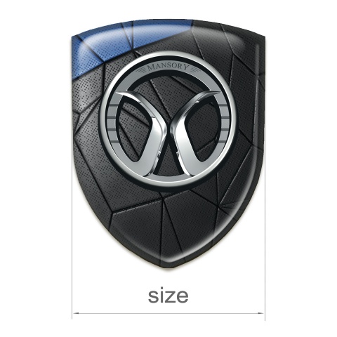 Mansory Silicone Car Decal Badge Blue Black Mosaic Model 