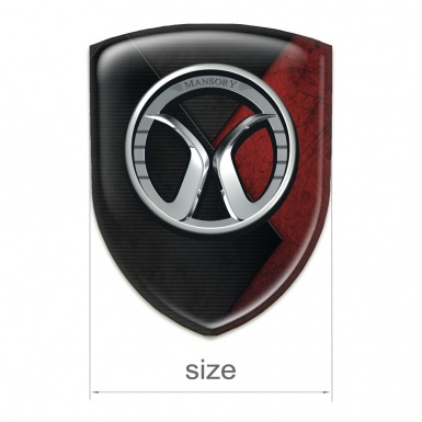 Mansory 3D Gel Emblem Mixed Red Black Textur Model 