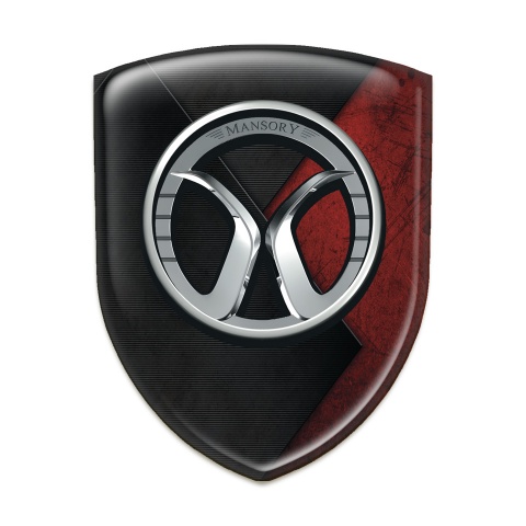 Mansory 3D Gel Emblem Mixed Red Black Textur Model 