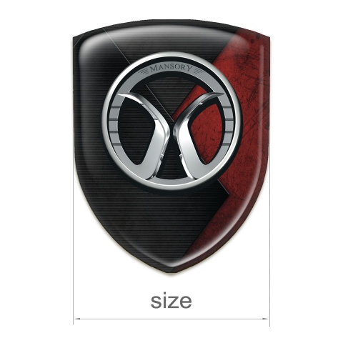 Mansory 3D Gel Emblem Mixed Red Black Textur Model 