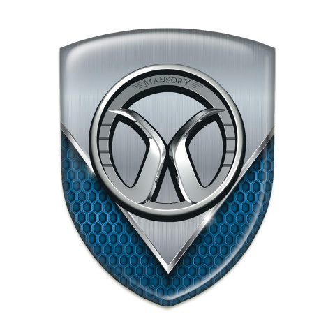 Mansory Tuning Badge Aluminium Sheet with Blue base Model 