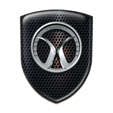 Mansory Car Interior Badge Perforated Steel with Red Shadow Model 