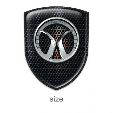 Mansory Car Interior Badge Perforated Steel with Red Shadow Model 