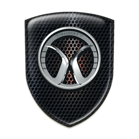 Mansory Car Interior Badge Perforated Steel with Red Shadow Model 