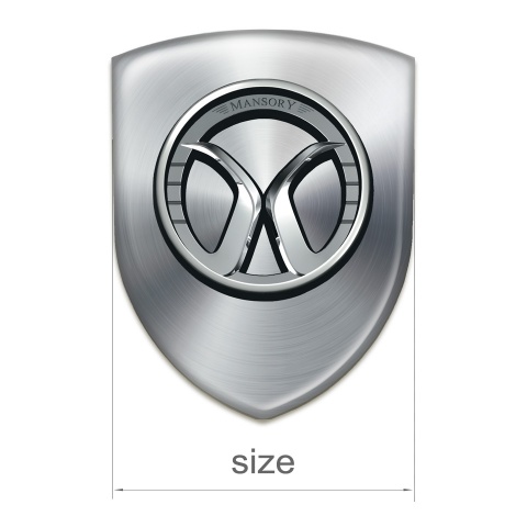 Mansory Silicone Car Decal Badge Silver Model 