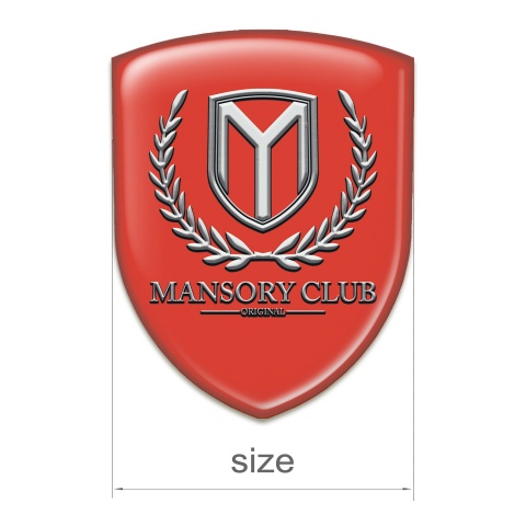 Mansory Auto Emblem Red Base Classic Logo 