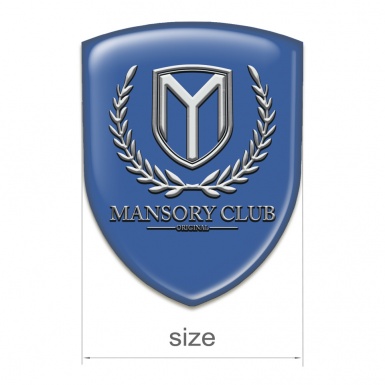 Mansory Self Adhesive Car logo Emblem Blue Base Classic Logo 