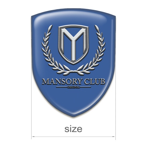 Mansory Self Adhesive Car logo Emblem Blue Base Classic Logo 